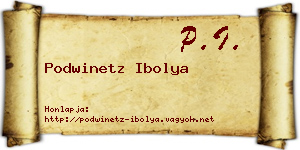 Podwinetz Ibolya névjegykártya